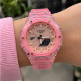 ساعت مچی جیشاک (G-SHOCK) صورتی شفاف